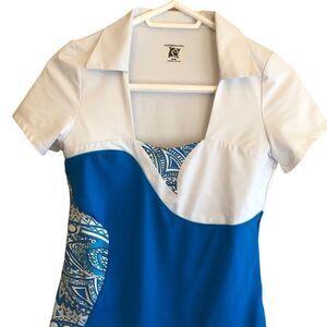 𝅺CATWALK Performance Artwear Short Sleeve Shirt EUC